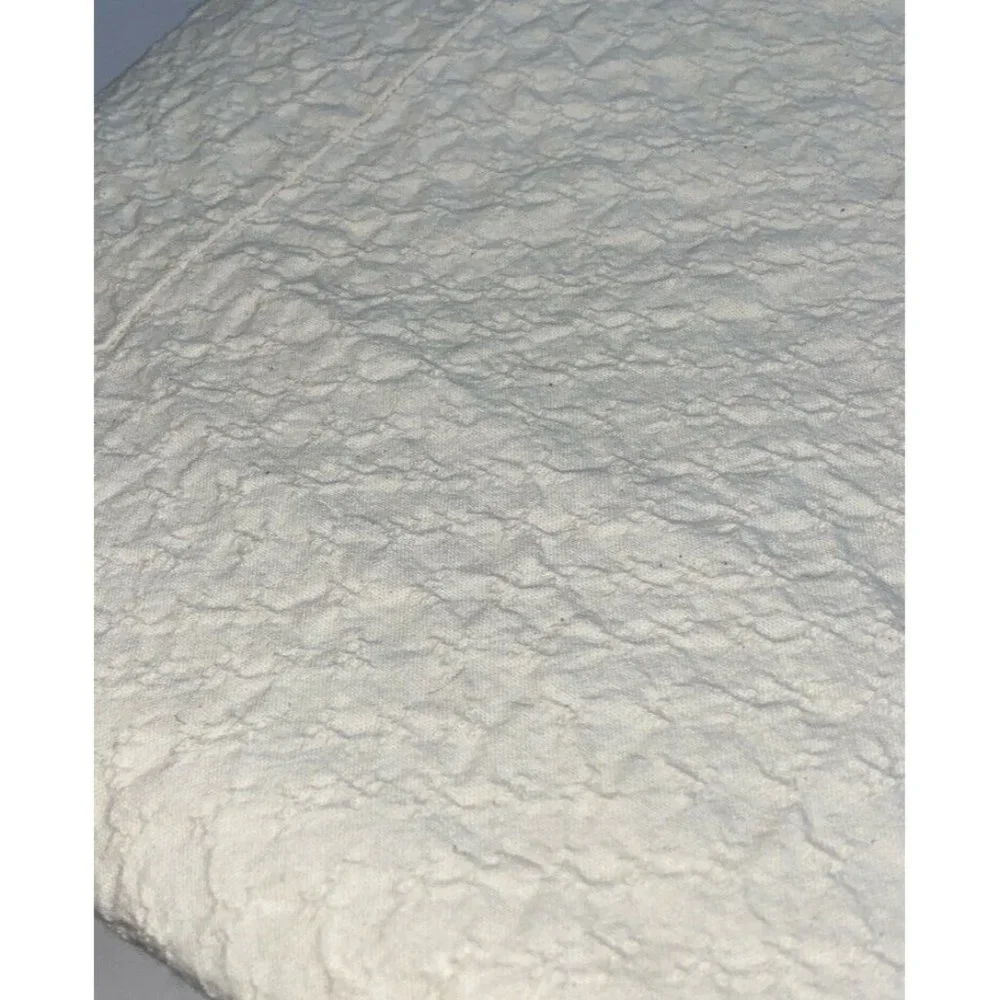 Ethan Allen Custom Made Cream Duvet Cover Full Queen Cotton Lace Bedding Vintage
